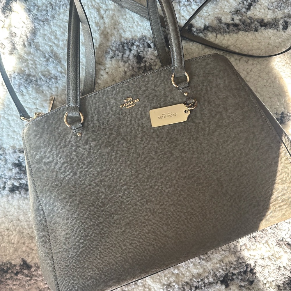 Coach Multi-Zip Shoulder Bag w/ Strap [Gray]